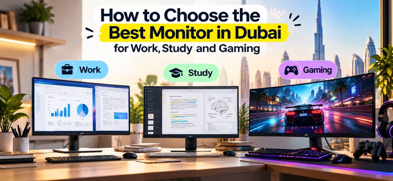 How to Choose the Best Monitor in Dubai for Work, Study and Gaming